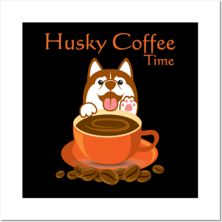 Husky Coffee Time Posters and Art